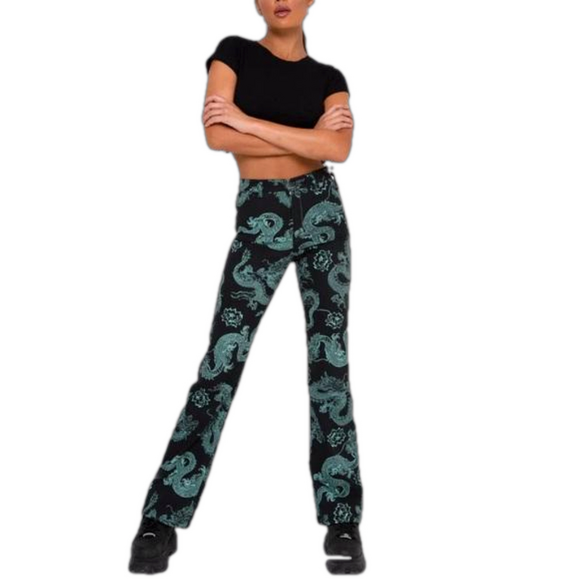 Motel Rocks Pants - Motel Zoven Trouser in Dragon Flower